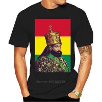 Haile Selassie Mens T-Shirt Summer Cotton O-Neck Short Sleeve Tshirt Funny Tees Hip Hop Tops Streetwear 【Size S-4XL-5XL-6XL】