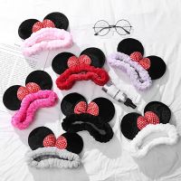 Bando Mickey Aksesoris Rambut Bando Telinga Minnie Busur Tikus Ikat Kepala Wajah Cuci Rias Wajah Wanita Bando Aksesoris Rambut