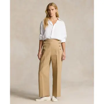 Lauren Ralph Lauren Ralph Lauren Geo-Print Linen Wide-Leg Pant