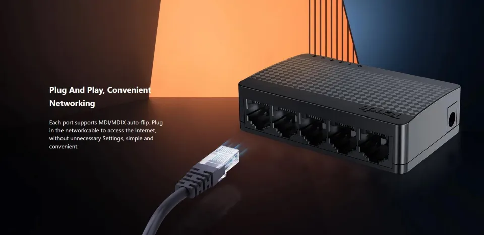 Tenda Gigabit Mini Switch Ethernet 8 Port 1000Mbps 10xFast RJ45 Hub Network  SOHO Desktop Smart WIFI Switcher Plug& Play SG108M