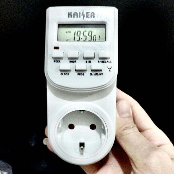 BISA COD Stop Kontak Timer Listrik Digital Otomatis Kaiser /SAKLAR ON