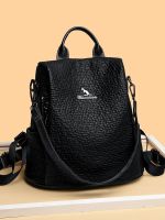 Brand genuine leather casual large-capacity backpack female 2023 new commuting style fashion all-match cowhide travel backpack