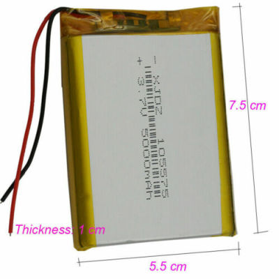 3.7V 5000mAh 105575 Polymer Li-ion Battery Lipo For Tablet PC GPS PDA GPS โทรศัพท์มือถือ Power Banks DVD แบบพกพา battery