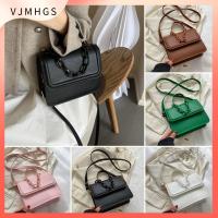 VJMHGS สีทึบทึบ กระเป๋าสะพายไหล่แบบสั้น หนังพียู เล็กๆน้อยๆ กระเป๋า Crossbody แฟชั่นสำหรับผู้หญิง สี่เหลี่ยมสี่เหลี่ยม กระเป๋าถือแบบถือ ผู้หญิงผู้หญิงผู้หญิง