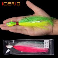 【LZ】◇❏  Icerio 10g 14g 28g multicolors jig cabeça streamer voar pesca de água salgada rápido afundando isca artificial para truta bass pike