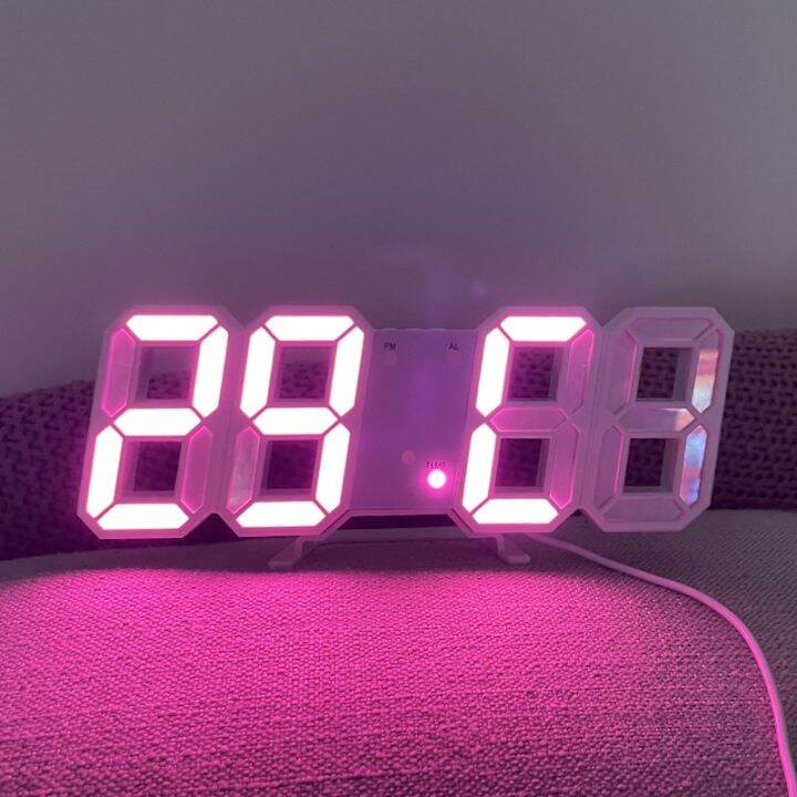 【Leisurely】 3D LED Digital Wall Clock with Extra Large Numbers Remote