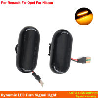 2pcs Sequential กระพริบ LED TURN สัญญาณไฟด้านข้างสำหรับ Dacia Duster dokker lodgy Renault Megane 1 Clio1 2 Space Peace