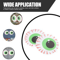 FICUESTORE【New】 2 ชิ้นฮาโลวีน Eyeball หน้าต่าง Decors ตกแต่ง Eyeball สติกเกอร์ที่ถอดออกได้ Eyeball Window Decals