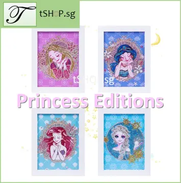 5D Diamond Painting Stickers Kits for Kids, DIY Art Craft Disney Princess