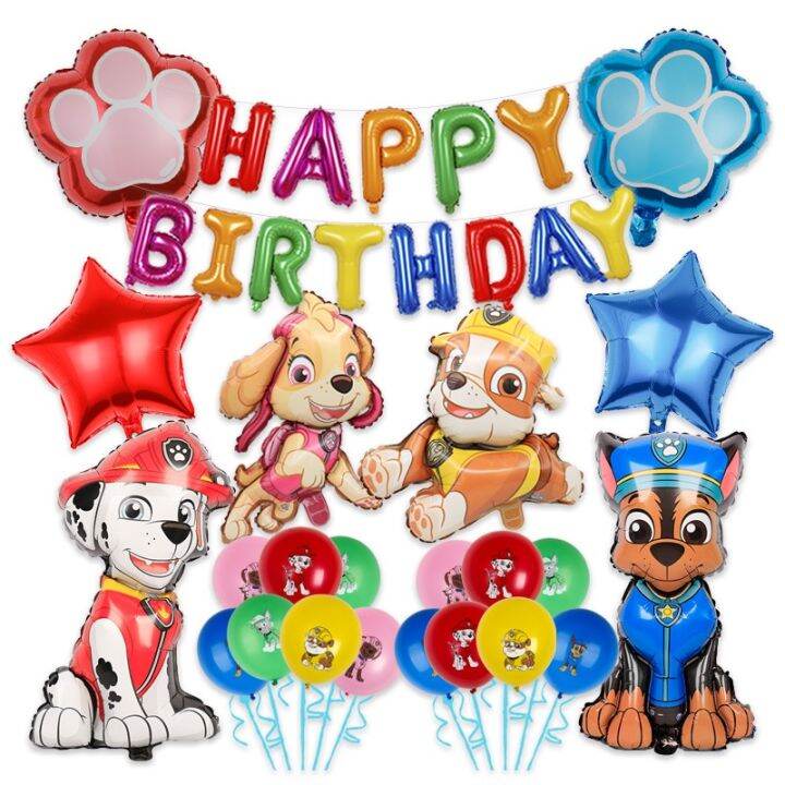 Paw Patrol Skye Chase Rubble Marshall Birthday Party Balloon Decoration ...