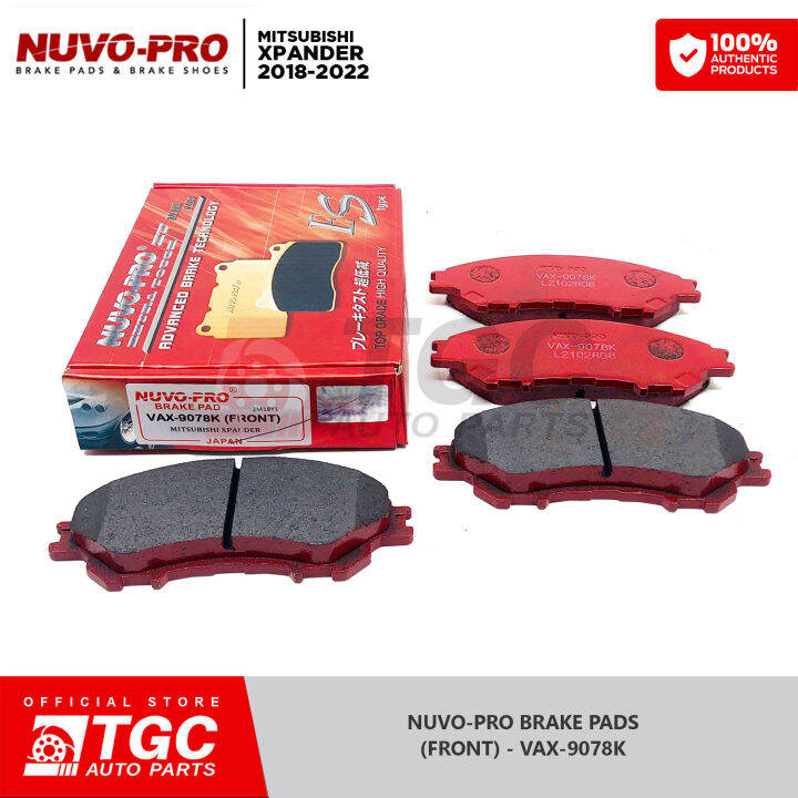 NUVO PRO Brake Pad MITSUBISHI XPANDER 20182022 Front VAX9078K 1 Set Lazada PH