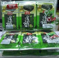 สาหร่ายเกาหลี จัดโปรฯ ( 1 แพค มี 3 ห่อ ) สาหร่ายทะเล อบกรอบ อบไม่ทอด !! อร่อย สินค้าขายดีอันดับ 1 ของ เกาหลี ยี่ห้อยังบัน Yangb