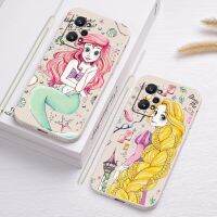 Pretty girl disney princess For OPPO Realme 8 7 6 5 i GT Pro Master Neo2 3 C21 Y Reno5 Lite 6Pro Liquid Rope Phone Case