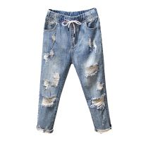 Bwwl cl Summer Ripped Boyfriend Jeans For Women Fashion Loose Vintage High Waist Jeans Plus Size Jeans 4XL Pantalones Mujer Vaqueros