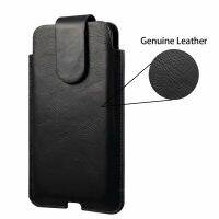 Luxury Genuine Leather Case Soft Mobile Phone Belt Clip Pouch Men Waist Bag Vertical For Samsung Xiaomi Smartphone