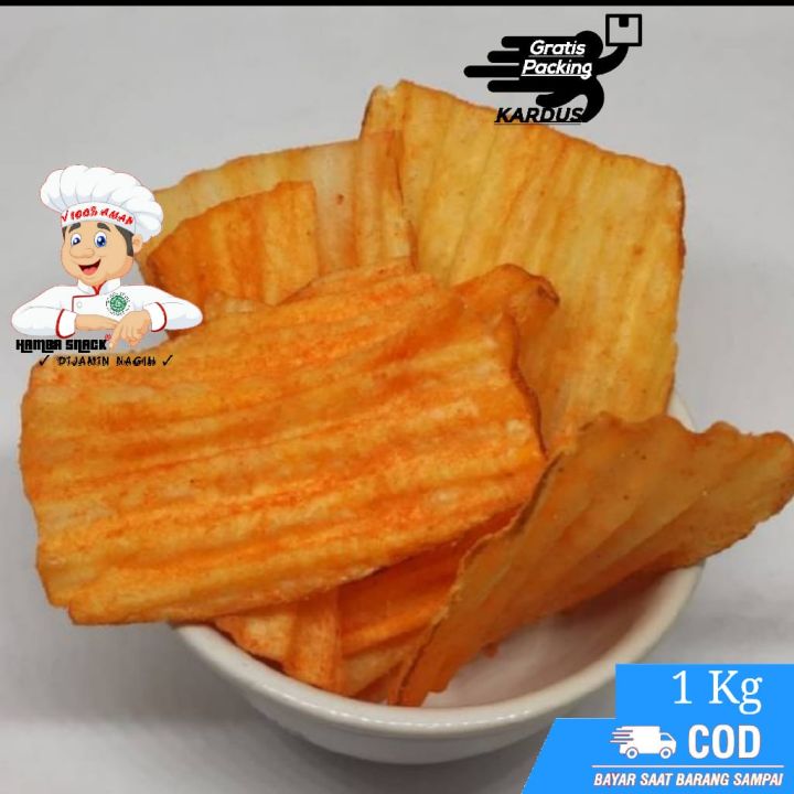 [1kg] Keripik Singkong Chuba Balado Keripik Singkong Renyah Dgn