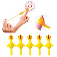 10Pcs Finger Catapult Turkey Fun Tricky Slingshot Chick Practice Elastic Flying Sticky Toys