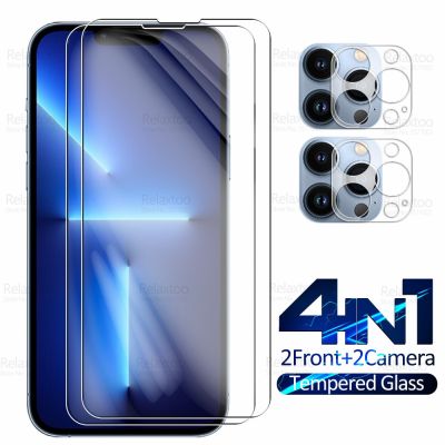 4in1 Protective Glass For Iphone 13 Pro Max Camera Tempered Glas Aifon I Phone 14 Plus 13 Mini 13Pro Screen Protector Armor Film