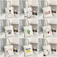 Mang247 กระเป๋าผ้ามินิมอล เนื้อผ้าหนา กระเป๋า Tote Bag ขนาด31*37cm