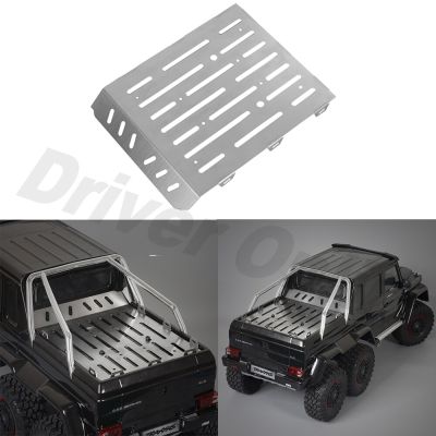 TRX-6 6X6 Stainless Steel Rear Trunk Plate Pallet for 1/10 Trail Crawler Truck TRX6 G63 88096-4 Upgrade Parts Electrical Connectors