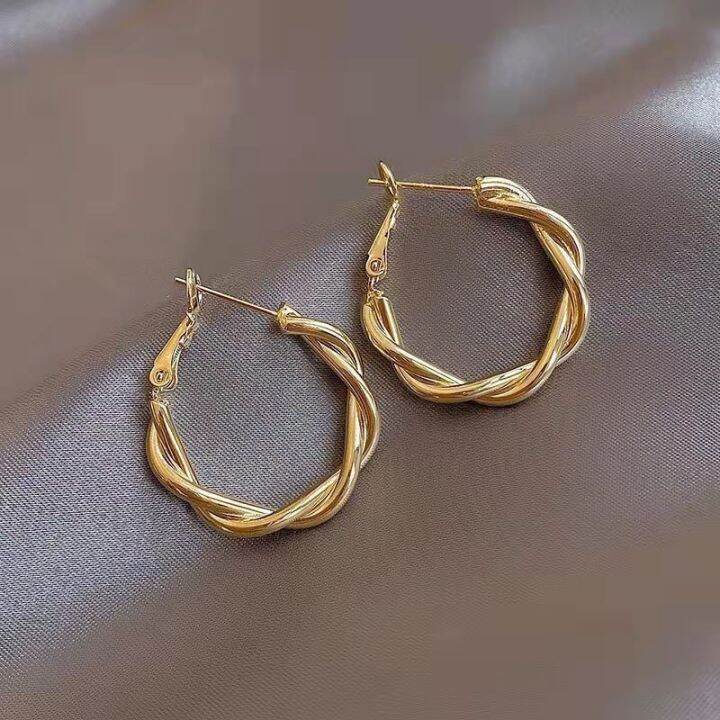 yp-new-twine-twists-hoop-earring-for-temperament-hyperbole-gold-color-metal-ear-jewelry-aros