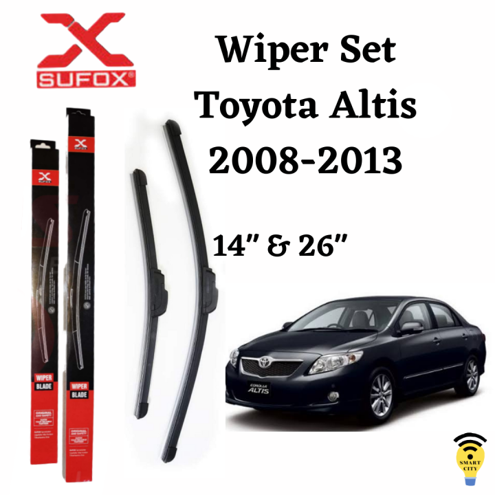 SUFOX Wiper Blade Toyota Altis 20082013 Set Universal Banana Type
