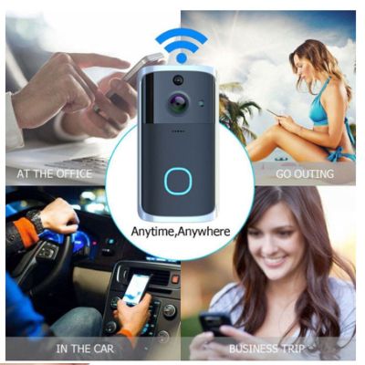 Upgraded EKEN V5 Smart WiFi Video Doorbell Camera Visual Intercom With Chime Night vision IP Door Bell Wireless Home Security Camera