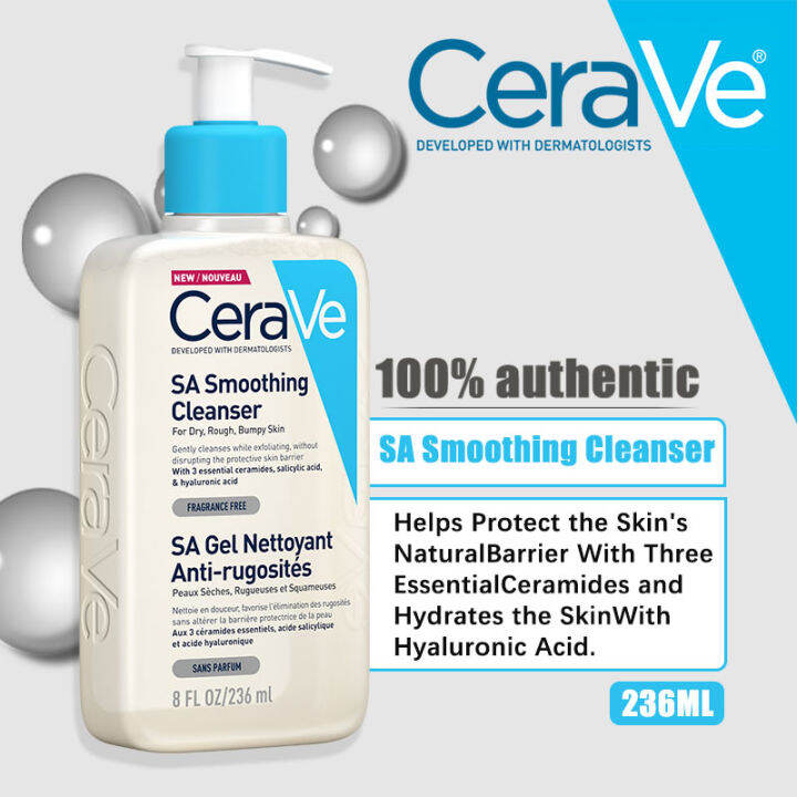 Cerave Salicylic Acid Facial Cleanser SA Smoothing Cleanser Reduces