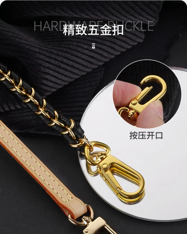 suitable for lv nice nano cosmetic bag transformation D buckle Messenger  leather shoulder strap chain bag armpit strap accessories