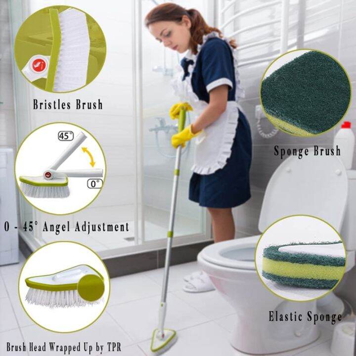 extendable-bathtub-and-tile-scrubber-long-handle-shower-cleaning-brush-2-in-1-hard-bristles-scrub-brush-and-scrub-sponge