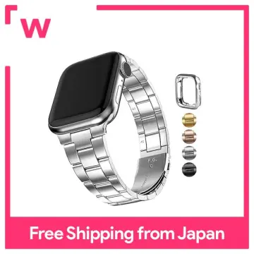 Fullmosa Compatible For Apple Watch Band 41mm 40mm 38mm 42mm 44mm 45mm,  Stainless Steel iWatch Band with Case For Apple Watch Series 9 8 7 6 5 4 3  2 1 