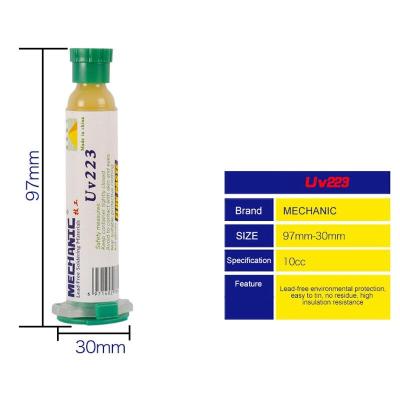 【Top-rated】 บัดกรีวางฟลักซ์ SMD การเชื่อมจาระบี10มล. เครื่องมือทหารช่างฟลักซ์ UV223/559 BGA ตะกั่วสำหรับไม่