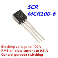 2 ชิ้น MCR100-6 0.8A/400V SCR TO-92ทรานซิสเตอร์ DIP