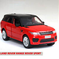 หล่อรุ่น 1:32 สำหรับ for Land Rover Range Rover Sport เด็กของเล่นประตูเปิดแสงและเสียงล้อแม็กรถยนต์ของเล่นของขวัญ