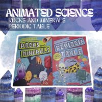 หนังสือชุด Animated Scince (ชุด 2 เล่ม) หนังสือความรู้วิทยาศาสตร์ ตารางธาตุ rock mineral periodic table