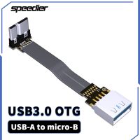 ADT USB 3.0 Micro-B To Type-A Male To Female Foldable Flat Thin Data Cable Support OTG For PC AV HDTV LCD FPV FFC 3D Multicopter