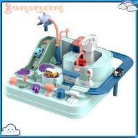 Kids DIY Linking Parking Building Toys Plastic Automobile Rail Adventure Car Toy Set