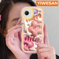 YIWESAN เคสสำหรับ Realme C30 C30s Narzo 50i 3D ลายการ์ตูนน่ารักเป็นคลื่นขอบดาวเคสโทรศัพท์แฟชั่นสีสันสดใสซิลิโคนอ่อนชัดเจนเลนส์กล้องถ่ายรูปเคสโปร่งใสป้องกันการกระแทก