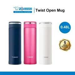 ZOJIRUSHI 0.48L S/S ONE TOUCH FLIP-OPEN MUG - SM-SR-48E