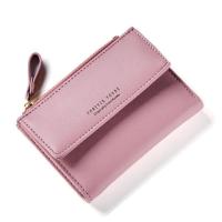 Hasp &amp; Zipper Short Standard Wallet, Hot Fashion PU Leather Solid Coin Card Purse Wallets For Women Lady Clutch Carteras