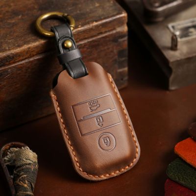 Luxury Leather Car Key Case Cover 3 Button Keychain Holder Accessories for Kia K3 K4 K5 Kx3 Kx5 Sportage Keyring Protective Bag