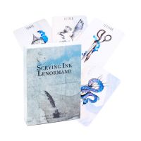 【LZ】 Scrying Ink Lenormand deck cards  oracle Cards Family Party Game Fortune Telling Tarot Deck With PDF Guide Book