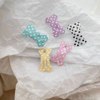 50100PCLot 2.5cm Wave point of printing Bone Shape Dog BB Clips Dog Hair Clips Hairpin Puppy Cat Dog Grooming Accessories