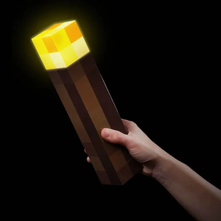 New Minecraft Light Up Wall Torch Night, Minecraft Torch Floor Lamp