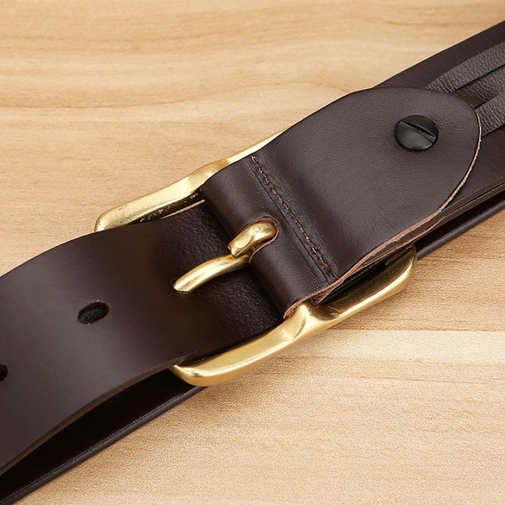 pillon-pure-head-layer-cowhide-belt-male-leather-belt-buckle-leisure-joker-needle-male-han-edition-brass-buckle-belts-extended