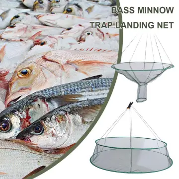 CLOTH Big Small Mesh Foldable Fish Eels Trap/Cage Drop Fishing Landing Net  Fishing Net Case