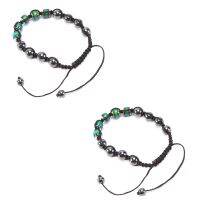 2Pcs Adjustable Mood Bracelet Dazzling Thermochromic Beaded Braided Bracelet for Kids and Adult