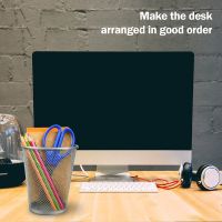 Pencil Holder for Desk 6 Pack Mesh Metal Pen Cup Pencil Cups