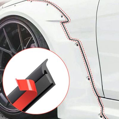 Car Sealing Strip Inclined T-Shaped Weatherproof Edge Gap Seal Strip Fender Flare Arch Rubber Protector Trim 5 Meters