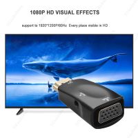 1080P HDMI-compatible to VGA Cable Converter HD Male to Female Adapter 3.5mm Jack Audio for TV Box PC Laptop Display Projector